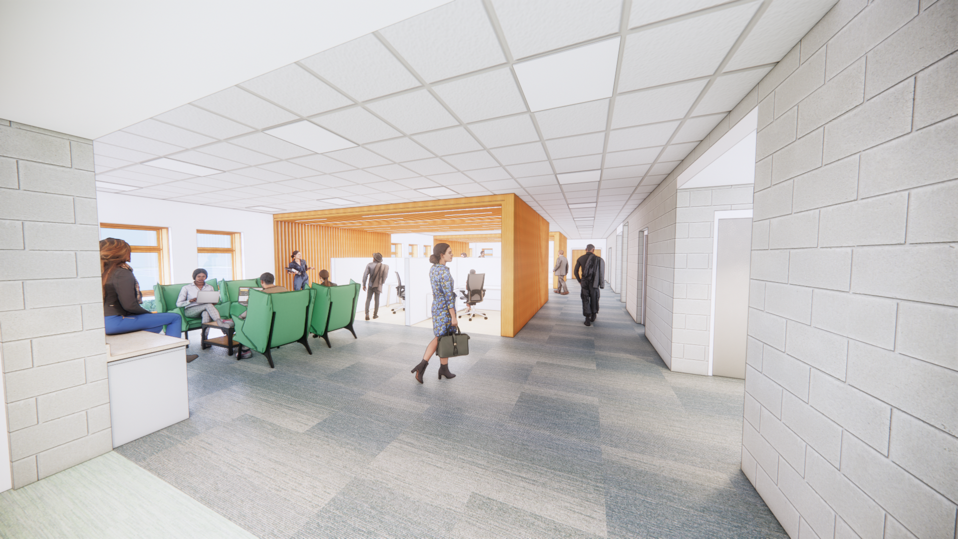 Early childcare admin offices rendering